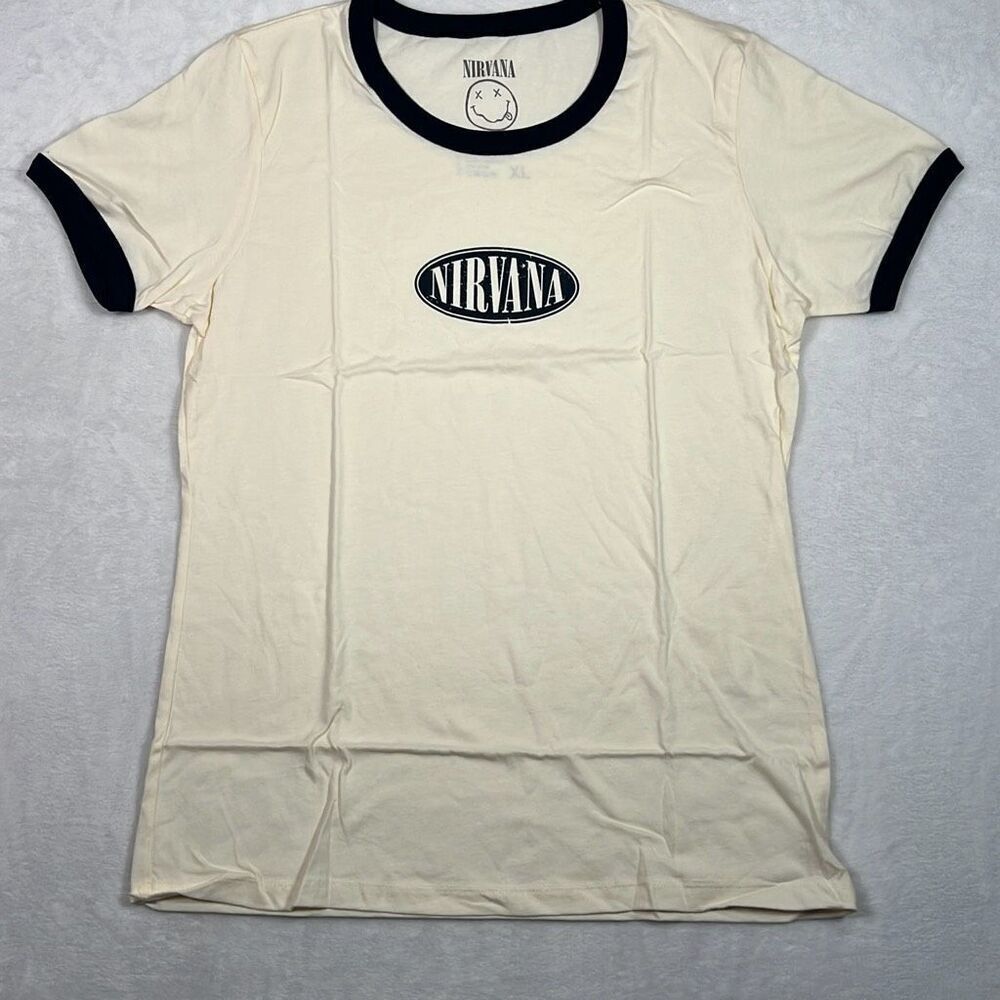 Nirvana Cream color concert release‎ band T-shirt NWOT Men XL